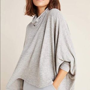 Anthro Stella Hacci Turtleneck Sweater Poncho